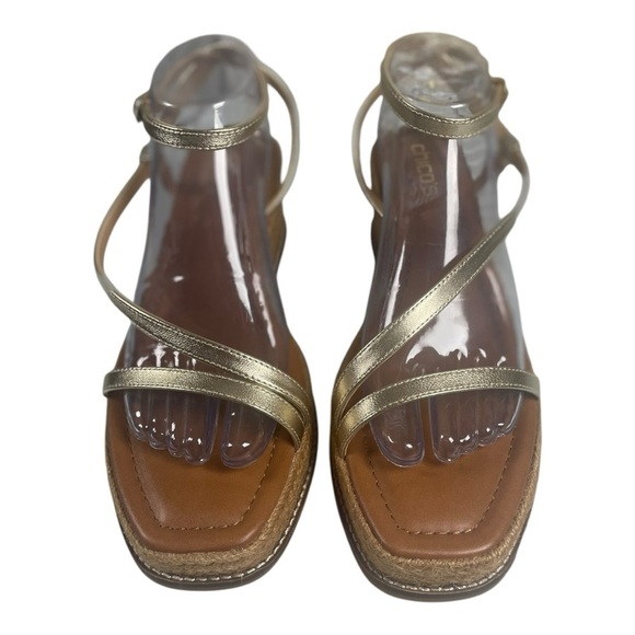 Chicos Women’s Carolina Champagne Platform Espadrille Sandals - Picture 2 of 9